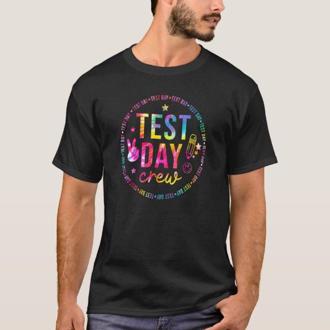 Camiseta Dia de Teste Da Prova De Estudante Da Tripulação D (Frente)