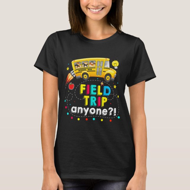 Camiseta Dia de Teste de Professores de Ônibus de Ensino Má (Frente)