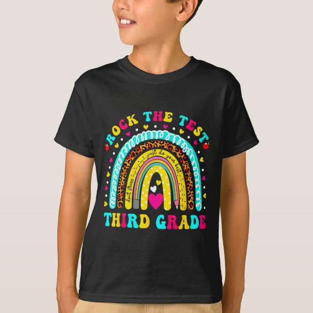 Camiseta Dia de Teste Dia do Arco-Íris Dia do Terceiro Test (Frente)