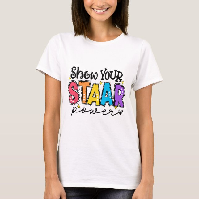 Camiseta Dia de Teste do Professor de Energia Estelar (Frente)