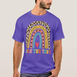 Camiseta Dia de Teste do Professor do Arco-Íris