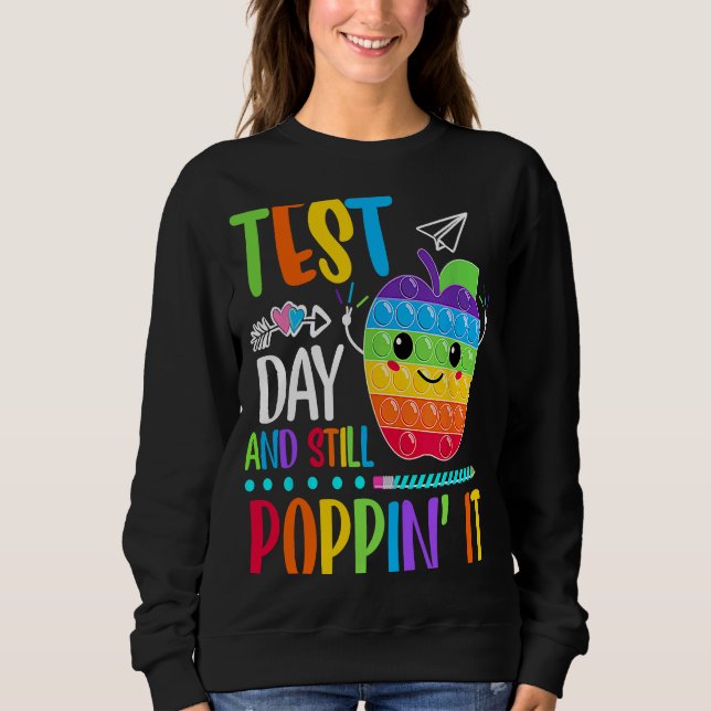 Camiseta Dia de Teste e Ainda Poppin Rock O Teste Pop It  T (Frente)