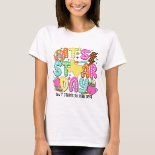 Camiseta Dia de Teste Não Estresse Faça Seu Melhor Professo