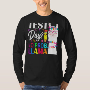 Camiseta Dia de Teste Sem Prob Llama Llama Dia de Teste de