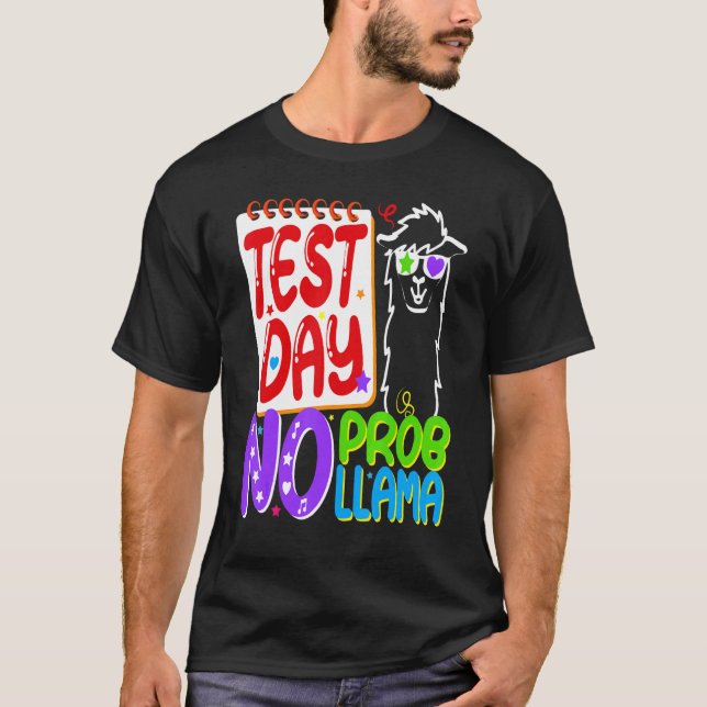 Camiseta Dia de Teste Sem Problema Dia de Teste Para Profes (Frente)