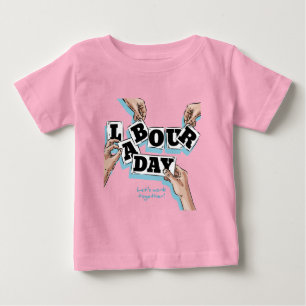 Camiseta Dia de trabalho puxado à mão - Vamos trabalhar jun