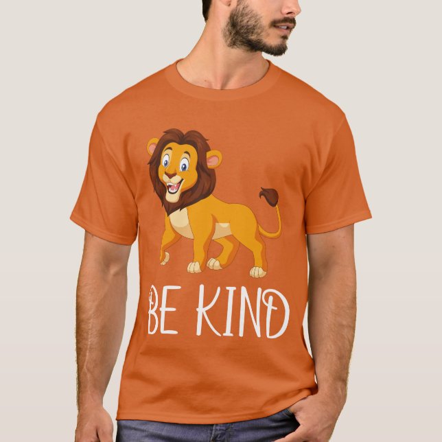 Camiseta dia de união, leão, anti-bullying (Frente)