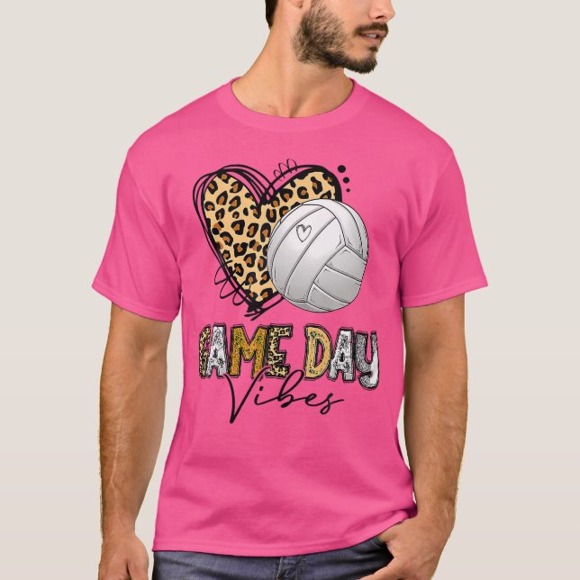 Camiseta Dia de Voleibol Branqueado Vibes Mãe de Voleibol (Frente)