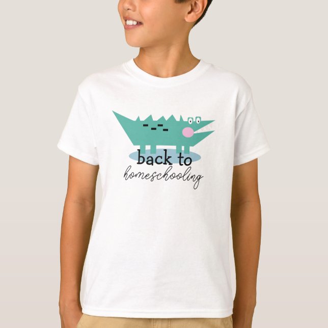 Camiseta Dia de Volta ao Ensino em Casa de Jacaré  (Frente)