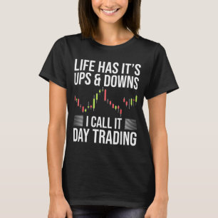 Camiseta Dia Divertido de Negociação de Ações no Mercado de