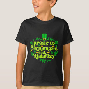 Camiseta Dia Divertido de São Patrício Propenso a Travessur