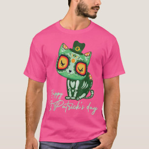 Camiseta Dia do Açúcar do Morto Casca Gato Leprechaun Rua