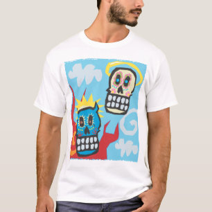 Camiseta Dia do ângulo e do diabo inoperantes dos crânios