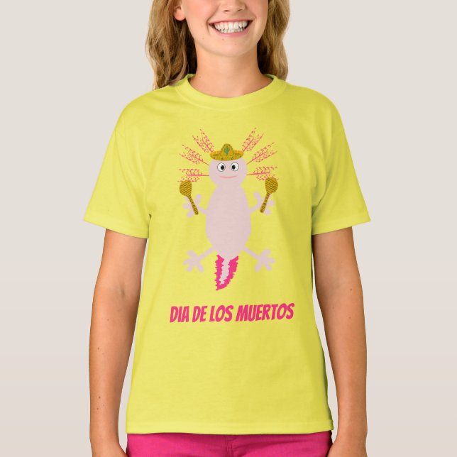 Camiseta Dia do Axolotl Mexicano Morto (Frente)