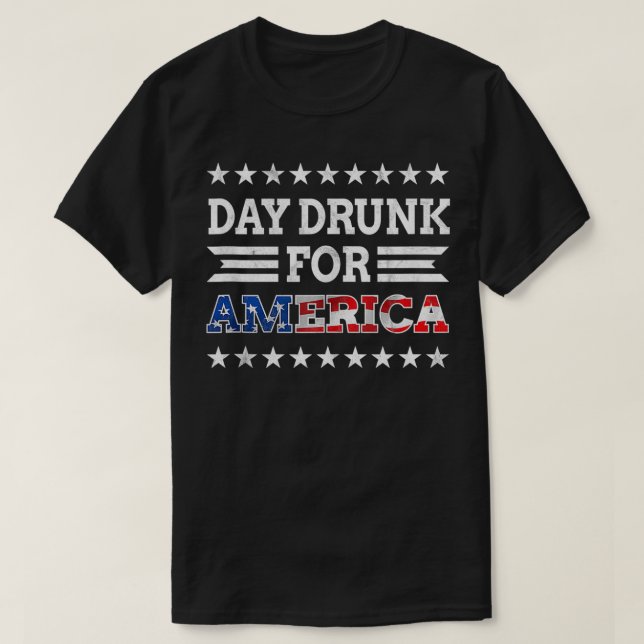 Camiseta Dia do Bebado para a Beer Patriótica Americana Ame (Frente do Design)