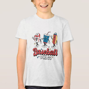 Camiseta Dia do Beisebol Retro Baseball Vibes Esporte Vã. _