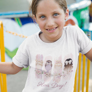 Camiseta Dia do Cabelo" Camisa-T de BrushAVC com Caudal