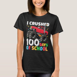Camiseta Dia Do Caminhão-Monstro Da Escola 100.º Dia Da Esc
