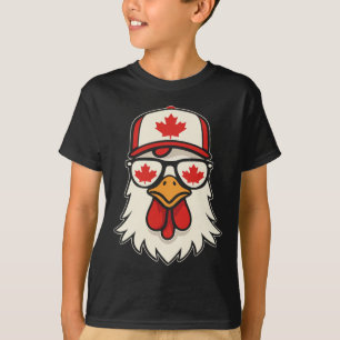 Camiseta Dia do Canadá Bandeira Canadense Folha de Bordo Fr