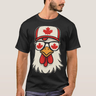 Camiseta Dia do Canadá Bandeira Canadense Folha de Bordo Fr