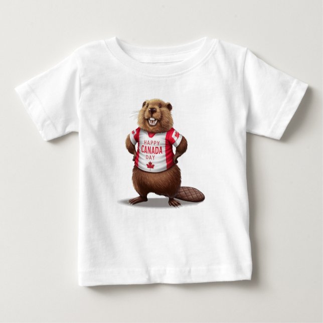 Camiseta Dia do Canadá - Beaver (Frente)