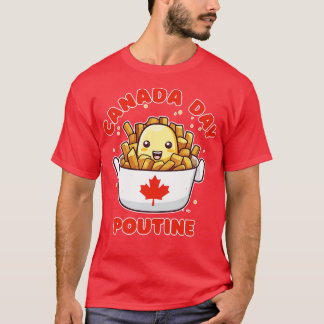 Camiseta Dia do Canadá Engraçado Kawaii Poutine