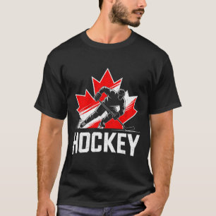 Camiseta dia do Canadá hóquei patriótico folha de bordo can
