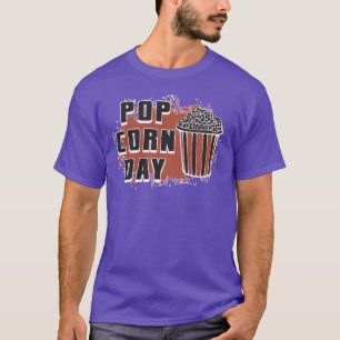 Camiseta Dia do Cinema de Pipoca de Filme Vintage