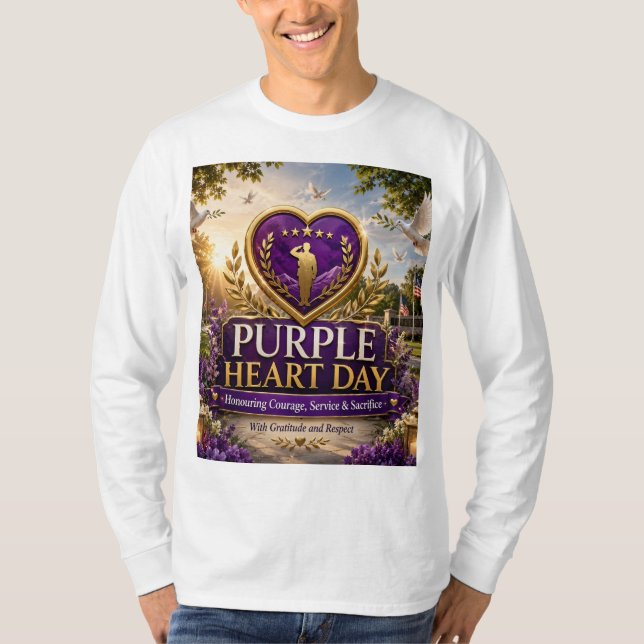 Camiseta Dia do Coração Roxo | (Frente)