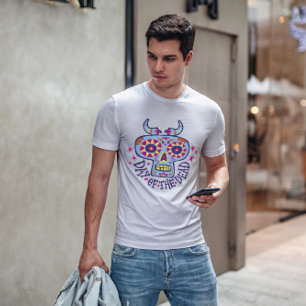 Camiseta Dia Do Crânio De Cartoon Morto