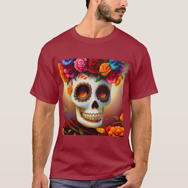 Camiseta Dia do Crânio do Açúcar Morto 4 (Frente)