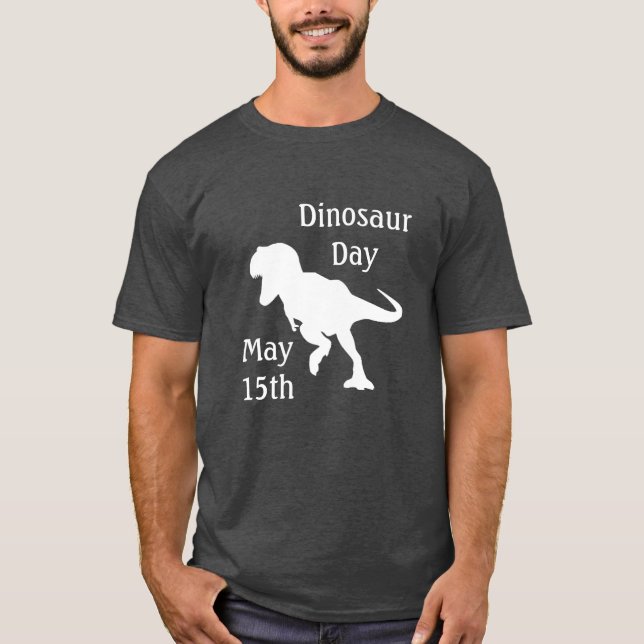 Camiseta Dia do Dinossauro que pode ser diafragma de feriad (Frente)