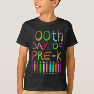 Camiseta Dia Do Estudante Pré-K Presente Feliz 100 Dias De 