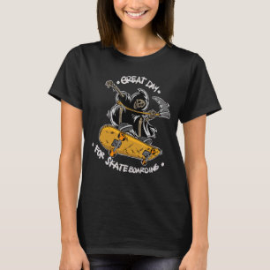 Camiseta Dia Do excelente Para Skateboard Skeleton Hallowee