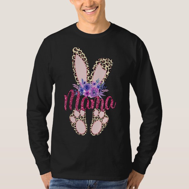 Camiseta Dia do Felz pascoa 2022 Leopard Bunny Rabbit Gi (Frente)