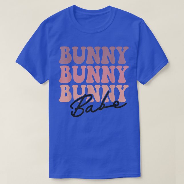 Camiseta Dia do Felz pascoa Bunny Babe  (Frente do Design)