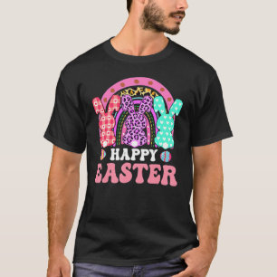 Camiseta Dia do felz pascoa Leopardo Coelho Coelho Coelho D