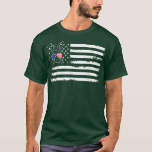 Camiseta Dia do felz pascoa Ovo Nos Estados Unidos Bandeira