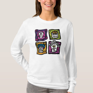 Camiseta Dia do Hoodie dos crânios do morto/açúcar