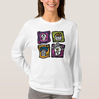 Camiseta Dia do Hoodie dos crânios do morto/açúcar