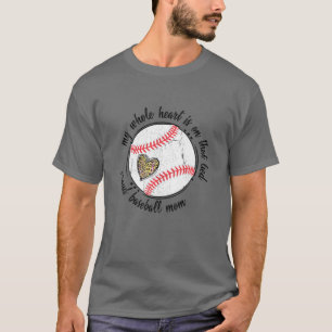 Camiseta Dia do Jogo Baseball Mãe Leopardo Mulheres Roupa M