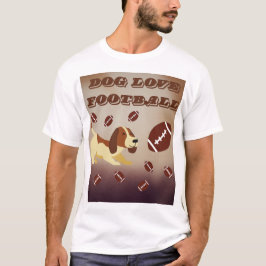 Camiseta Dia do Jogo Cachorro Engraçado Cachorro de Futebol
