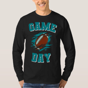 Camiseta Dia do Jogo Chuta Aqua de Futebol e Fa da Equipe L
