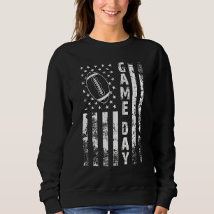 Camiseta Dia do Jogo com a Bandeira Americana Futebol Mãe P