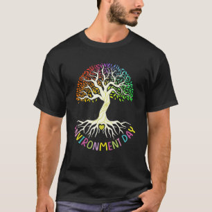 Camiseta Dia do Meio Ambiente, Árvore Colorida, Dia da Árvo