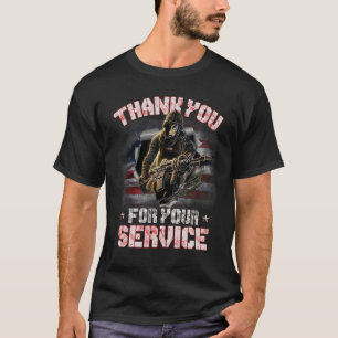 Camiseta Dia Do Memorial Afastado Obrigado Pelo Seu Serviço