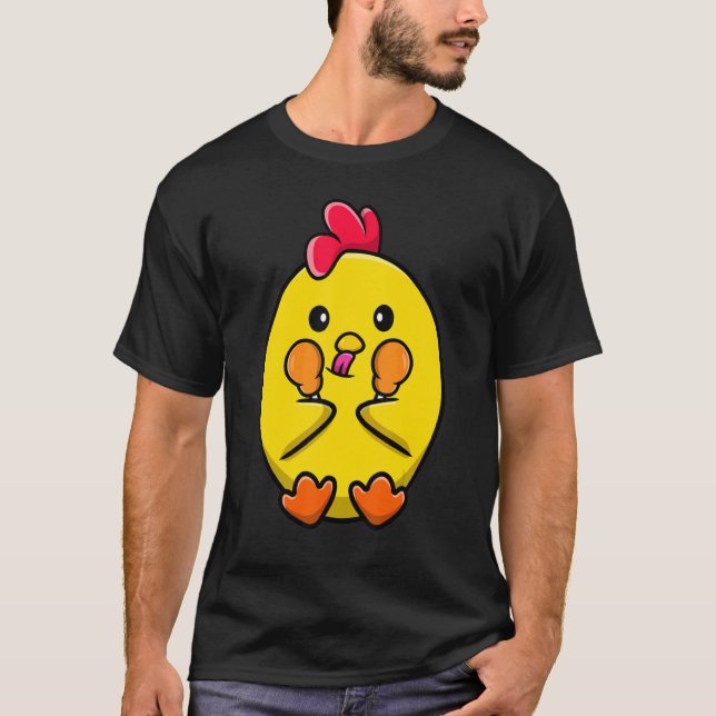 Camiseta Dia do Menino do Frango Nacional Design Branco do  (Frente)
