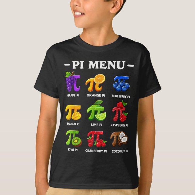 Camiseta Dia do menu 3,14 símbolo de professor de matemátic (Frente)