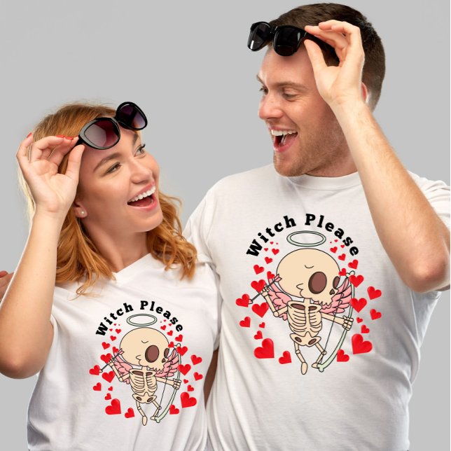 Camiseta Dia do Namorados Cupido Esqueletal (Criador carregado)