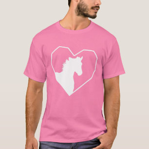 Camiseta Dia Do Namorados Do Cavalo Do Coração Do Cavalo